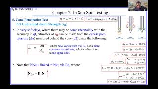 Foundation EngineeringChapter 2 In Situ Soil Testing Part7Cone Penetration Test Part 33 [upl. by Langsdon]