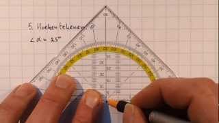 Wiskunde 4B hoeken tekenen [upl. by Etnaled129]