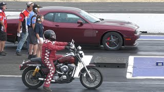 Hellcat vs Harley Davidson  drag racing [upl. by Leeann]