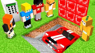 Fiz uma Base Secreta para Proteger o meu Carro no Minecraft [upl. by Bomke]