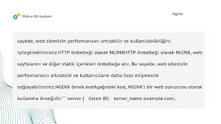 Nginx  Makine Dili Akademi [upl. by Sabba]