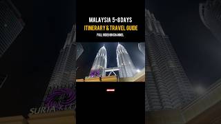 Malaysia Itinerary amp Travel Guide ✈️ malaysia kualalumpur itinerary [upl. by Dewhirst]