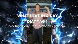 What I Eat In A Day  Diät Tag 1 und Tag 106 meiner 365 Tage Body Transformation Challenge [upl. by Etak155]