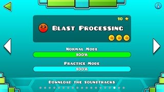 Geometry Dash  Level 17 Blast Processing All Coins [upl. by Airottiv]