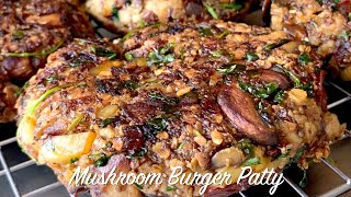 MUSHROOM BURGER PATTY recipe vegan [upl. by Sapienza436]