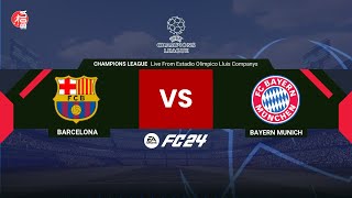 Barcelona vs Bayern Munich  Champions League 2425 Match atEstadio Olimpico Lluis  PC™  FC 24 [upl. by Attevaj]