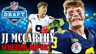 JJ McCarthy Draft Profile I 2024 NFL Draft Scouting Report amp Analysis [upl. by Raeann426]