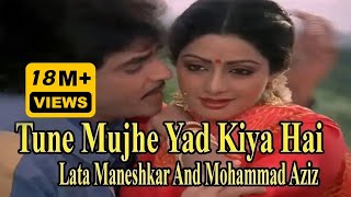 Tune Mujhe Yad Kiya Hai  Lata Manegeshkar  Mohammad Aziz  HD Video [upl. by Mcnamee]