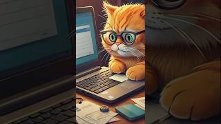 Cat work really hard cat catlover 🥹😯😲 [upl. by Fernandina560]