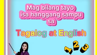 Mag bilang 110 Tagalog  English educationalvideo kids counting filipino tagalog [upl. by Redmond]