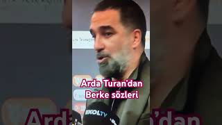 Arda Turan takımını ve Berke’yi övdü Milli takım sözleri [upl. by Wixted]