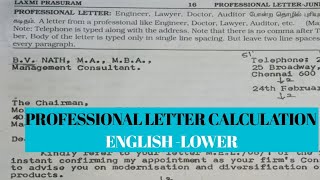 PROFESSIONAL LETTER CALCULATION  ENGLISH LOWER  TYPE WRITTING [upl. by Assehc]