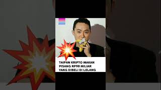 Justin Sun miliarder asal China memakan pisang itu sebagai bentuk perayaan [upl. by Lasorella]