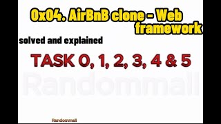 0x04 AirBnB clone  Web framework [upl. by Gottuard]