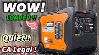 Best New Generator 2023 Genmax 7250IEDC 50 Amp RV Ready Quiet CA Legal [upl. by Mcripley]