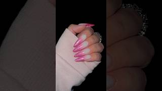 Glittery Pink and White Rubber Base Ombré  Nail Art Tutorial 💕 [upl. by Olfe106]