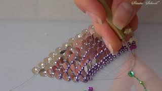 Luneville Embroidery Tutorial Professional Lesson 5 [upl. by Nosreip]