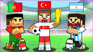 MİNECRAFT FUTBOLCU ÜLKELER YARIŞIYOR 😱  Minecraft [upl. by Yrdnal798]