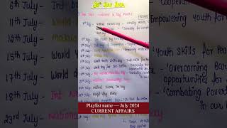 30th July 2024  Daily current affairs  Handwritten notes  An Aspirant [upl. by Nylram]