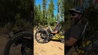 Riding MTB trails on a recumbent trike mtbtrails adaptive recumbent adaptivesports mtb [upl. by Philipps]