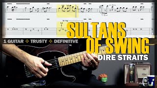 Sultans of Swing  Guitar Cover Tab  Guitar Solo Lesson  Fingerstyle  BT w Vocals 🎸 DIRE STRAITS [upl. by Dorris468]