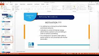 Organizational Behavior  Lecture 4  Motivation Concepts and Applications ESU [upl. by Laureen522]