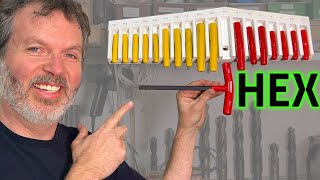 T Handle Hex Key Rack  Shop Organization  Allen Key History  Tool Tips [upl. by Sayer]