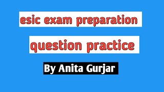 ESIC Question Paper Practice  Staff Nurse Paper [upl. by Imorej]