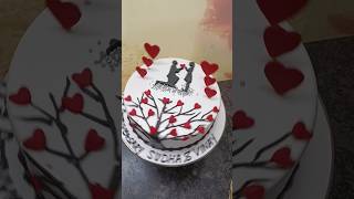 anniversary cake design easy decorations shortsfeed viral tending [upl. by Elizabeth]