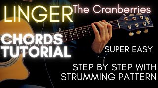 The Cranberries  Linger Chords Guitar Tutorial for Acoustic Cover [upl. by Paul]