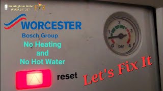 Birmingham Boiler repair WorcesterBosch faulty no heating and no hot water we diagnosed amp fixed it [upl. by Tolman]