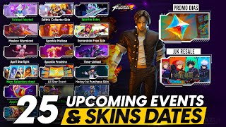 ALL 25 UPCOMING EVENTS  KOF 3  PROMO DIAMONDS  JJK RESALE AND MORE [upl. by Nylehtak]