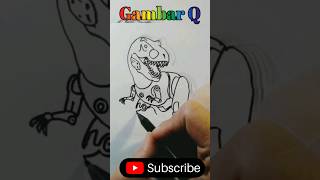 Review  How to Draw Trex  Robot  Speed Drawing shorts dinosaur dinosaurus drawingtutorial [upl. by Soo]