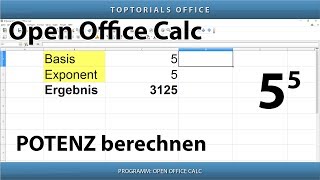 Potenzen berechnen OpenOffice Calc [upl. by Droffilc239]