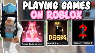 Playing Games On Roblox [upl. by Kennith]