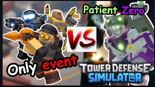 Torres de EVENTO vs PACIENTE ZERO  TOWER DEFENSE SIMULATOR [upl. by Alana]