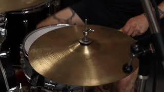 1950s Zildjian A 14quot Small Stamp Thin Hi Hat Cymbals 741g 763g [upl. by Adnahsar415]