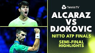 Novak Djokovic vs Carlos Alcaraz Match Highlights  Nitto ATP Finals 2023 [upl. by Lyndsay]