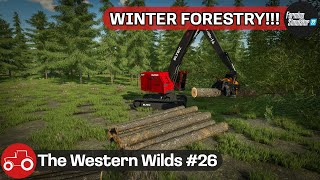 Winter Forestry Selling Silage amp Creating A New Field  The Western Wilds 26 FS22 Timelapse [upl. by Kasevich]