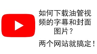 如何轻松下载油管视频字幕和封面图片？两个网站就搞定！ [upl. by Lolanthe]