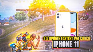 35 UPDATE FASTEST 1v4 CLUTCHES 🫡 IPHONE 11 [upl. by Charlet802]