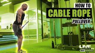 How To Do A STANDING CABLE ROPE PULLOVER  Exercise Demonstration Video and Guide [upl. by Elvie927]