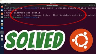 Username is not in the sudoers file This incident will be reported in Ubuntu Linux SOLVED [upl. by Alberik]