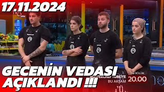 MasterChef Son Bölüm Kim Elendi  17 Kasım Veda Eden İsim Ezgi Oldu [upl. by Adeline239]