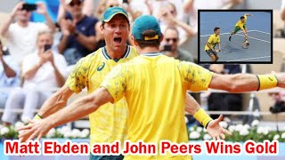 Australias Tennis Gold at Paris  Matt Ebden and John Peers Wins Olympic Tennis Gold [upl. by Yeldahc]