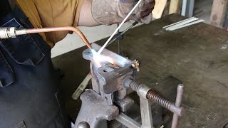 Victor Safe Restoration  Part 2 Repairing Broken Cast Iron by Brazing [upl. by Ahseyd]