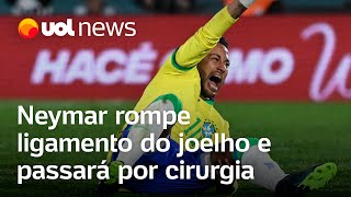 Neymar rompe ligamento do joelho e ficará pelo menos 6 meses sem jogar [upl. by Marquita12]