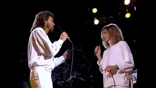 Barbra Streisand amp Barry Gibb  Guilty  Live 1986 HQ  With lyrics in Description [upl. by Nessy594]