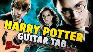 Harry Potter Hedwigs Theme fingerstyle guitar cover easy tabs [upl. by Agnes]