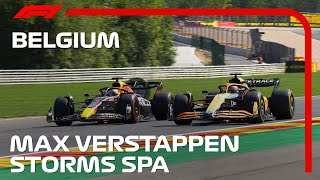 Verstappen Storms Through The Field At Spa  2022 Belgian Grand Prix [upl. by Sihtam]